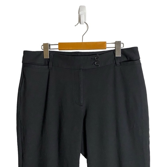 Lands' End Women's Black Slim Straight Ankle Dress Pant - Picture 2 of 8